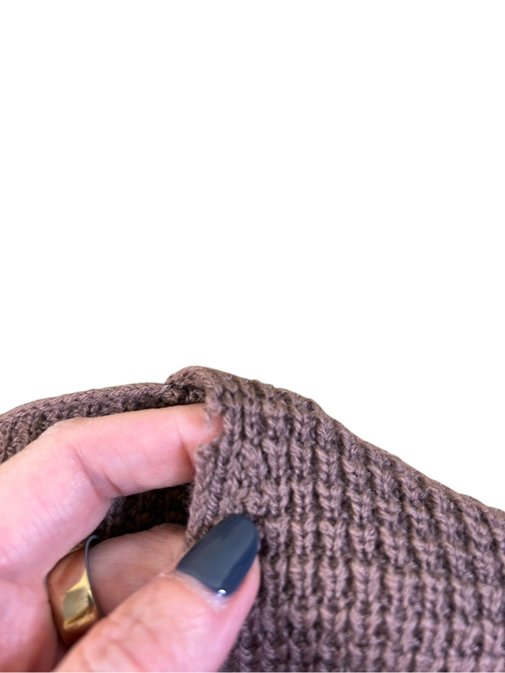 ARITZIA WILFRED FREE Wolter Sweater Mauve M 100% Merino Wool Waffle Knit - Picture 6 of 10